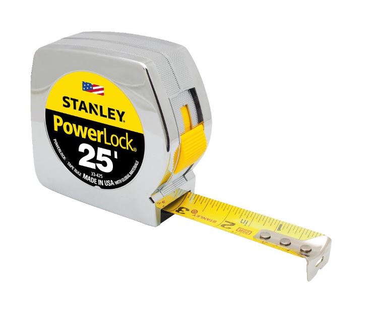 STANLEY Tape Measure, Chrome, 25-Foot (33-425)
